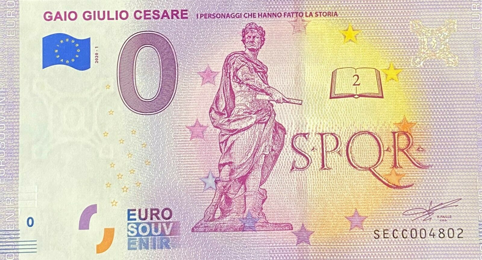 zero-euro-Gaio-Giulio-Cesare-2020-1-0-euro-souvenir-banknotes