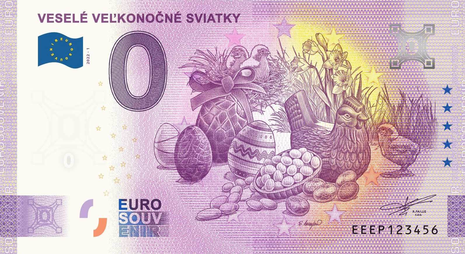 0 Euro Souvenir - VESELÉ VEĽKONOČNÉ SVIATKY 2022-1