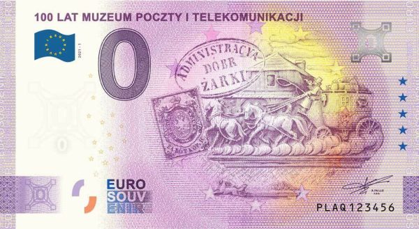 100-Lat-Muzeum-Poczty-i-Telekomunikacji-2021-1-0-euro-souvenir-banknote-poland-600x329