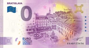 BRATISLAVA – Hlavné námestie 2026-15 so zlatým hologramom