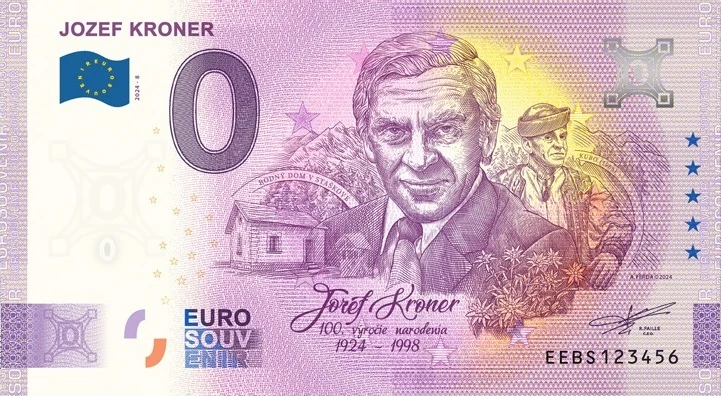 0 Euro Souvenir JOZEF KRONER 2024-8 – 100. výročie narodenia