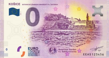 0 Euro Souvenir bankovka - KOŠICE - Botanická záhrada Univerzity Pavla Jozefa Šafárika 2018-1