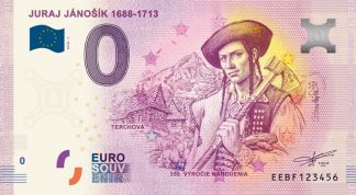 0 Euro Souvenir bankovka - Juraj Jánošík 1688-1713 | 2018-1