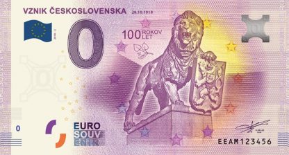 0 Euro Souvenir bankovka - VZNIK ČESKOSLOVENSKA 28.10.1918 - 2018-2