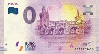 0 Euro Souvenir bankovka - Praha - Karlův most 2019-2