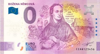 0 Euro Souvenir bankovka - Božena Němcová 2020-1 - ANNIVERSARY 2020