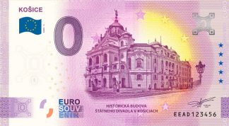 0 Euro Souvenir bankovka - Košice - Historická budova Štátneho divadla 2020-3