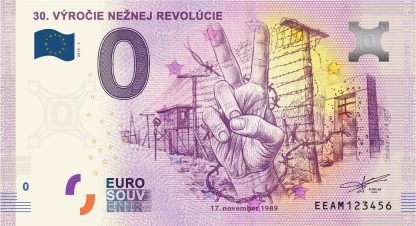 0 Euro Souvenir bankovka - 30.VÝROČIE NEŽNEJ REVOLÚCIE 2019-3