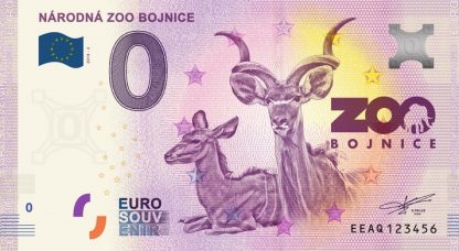 0 Euro Souvenir bankovka - NÁRODNÁ ZOO BOJNICE 2019-2