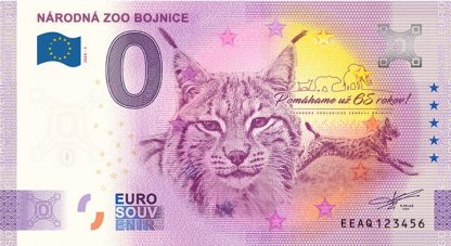 0 Euro Souvenir bankovka - NÁRODNÁ ZOO BOJNICE 2020-3