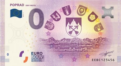 0 Euro Souvenir bankovka - Poprad 2019-2