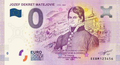0 Euro Souvenir bankovka - Jozef Dekret Matejovie 2019-1