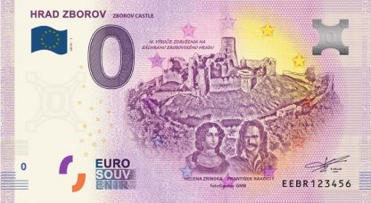 0 Euro Souvenir bankovka - Hrad Zborov 2019-1