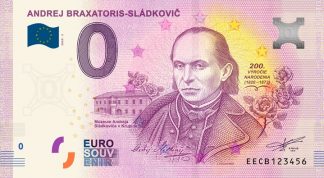 0 Euro Souvenir bankovka - Andrej Braxatoris-Sládkovič 2020-2