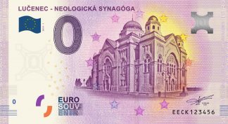 0 Euro Souvenir bankovka - Lučenec - Neologická synagóga 2019-1