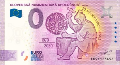 0 Euro Souvenir bankovka - Slovenská numizmatická spoločnosť 2020-1
