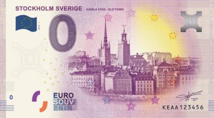 0 Euro Souvenir bankovka - STOCKHOLM SVERIGE GAMLA STAN - OLD TOWN 2019-1