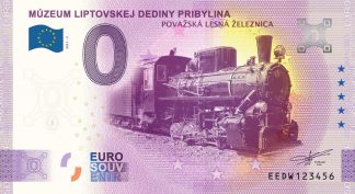 0 Euro Souvenir - MÚZEUM LIPTOVSKEJ DEDINY PRIBYLINA - POVAŽSKÁ LESNÁ ŽELEZNICA 2021-2