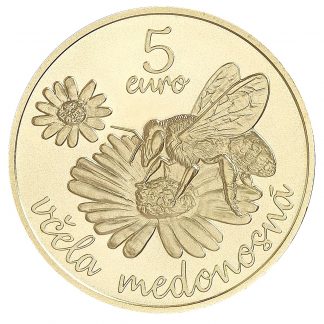 5 EURO VČELA MEDONOSNÁ | SLOVENSKO 2021 - rubová strana