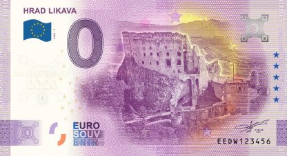 0 Euro Souvenir - HRAD LIKAVA 2021-3 - ANNIVERSARY 2020