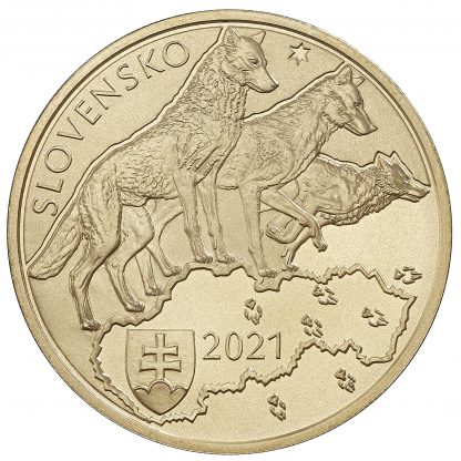 5 EURO VLK DRAVÝ | SLOVENSKO 2021 - lícna strana