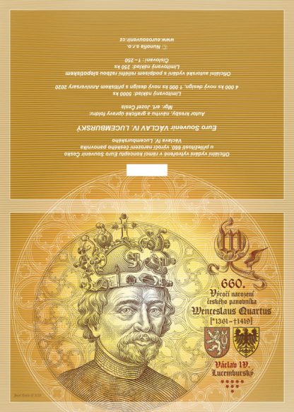 Oficiálny folder VÁCLAV IV. LUCEMBURSKÝ - vonkajšia strana
