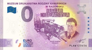 0 Euro Souvenir - MUZEUM DRUKARSTWA RODZINY KAMIŃSKICH W RADOMSKU 2021-1