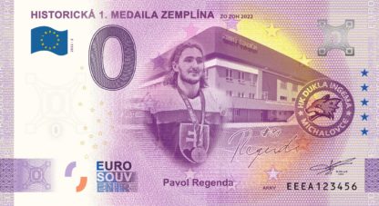0 Euro Souvenir - HISTORICKÁ 1. MEDAILA ZEMPLÍNA ZO ZOH 2022 - PAVOL REGENDA - HK DUKLA INGEMA MICHALOVCE