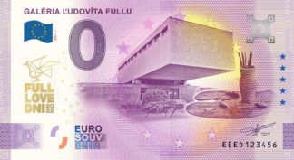 0 Euro Souvenir – GALÉRIA ĽUDOVÍTA FULLU so zlatou prítlačou