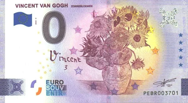 Vincent-Van-Gogh-2022-3-0-euro-souvenir-netherlands-banknotes-600x329 VINCENT VAN GOGH 2022-3 (ZONNENBLOEMEN)