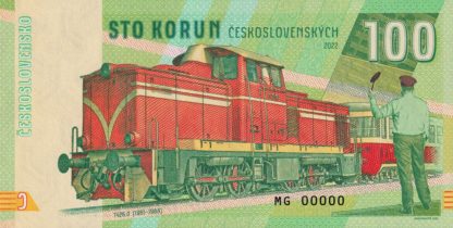 GÁBRIŠOVKA – 100 KORUN ČESKOSLOVENSKÝCH – Lokomotíva T426.0 (séria RZ)
