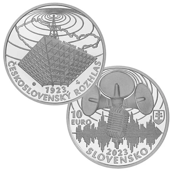 10_euro_cs-rozhlas 10 € – ČESKOSLOVENSKÝ ROZHLAS – PROOF | SLOVENSKO 2023