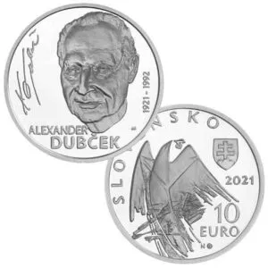 10 € ALEXANDER DUBČEK PROOF | SLOVENSKO 2021