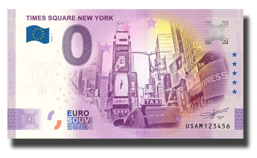 0-euro-souvenir-banknote-times-square-new-york-usa-usam-2022-1 TIMES SQUARE NEW YORK 2022-1