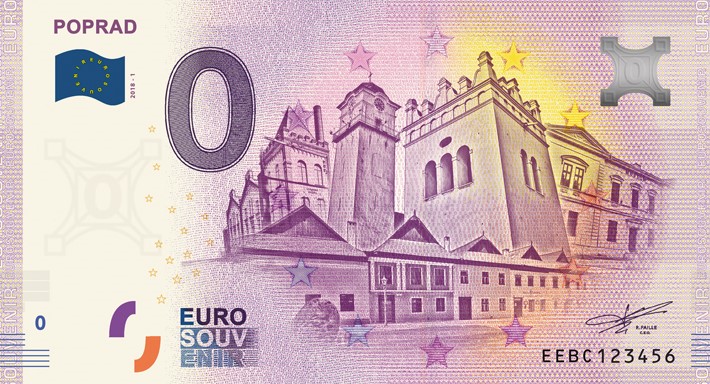 0 Euro Souvenir bankovka - Poprad 2018-1