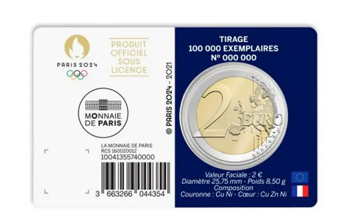 2€ PARIS 2024 – coincard | FRANCÚZSKO