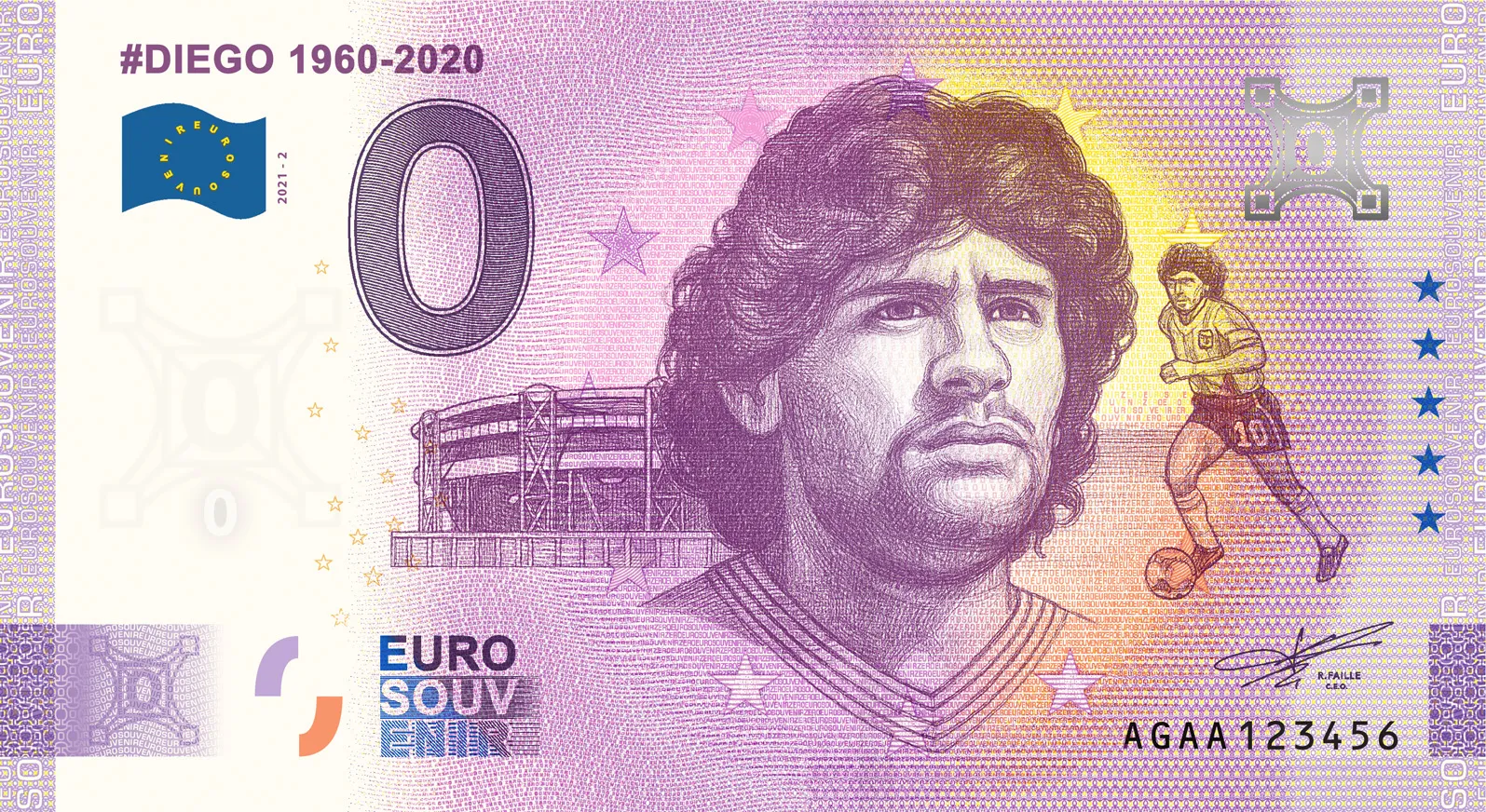 0 Euro Souvenir - #DIEGO 1960-2020