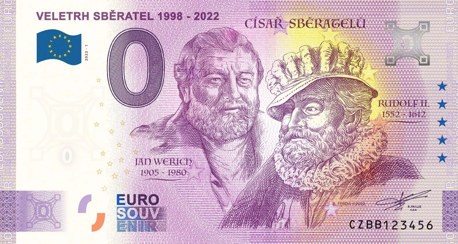 0 Euro Souvenir – VELETRH SBĚRATEL 1998 - 2022