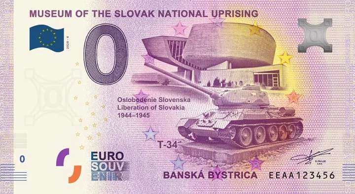 0 Euro Souvenir bankovka - Múzeum SNP 2020-4
