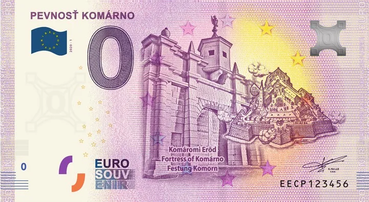0 Euro Souvenir bankovka - Pevnosť Komárno 2020-1