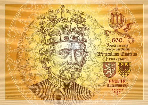 Oficiálny folder VÁCLAV IV. LUCEMBURSKÝ - predná strana