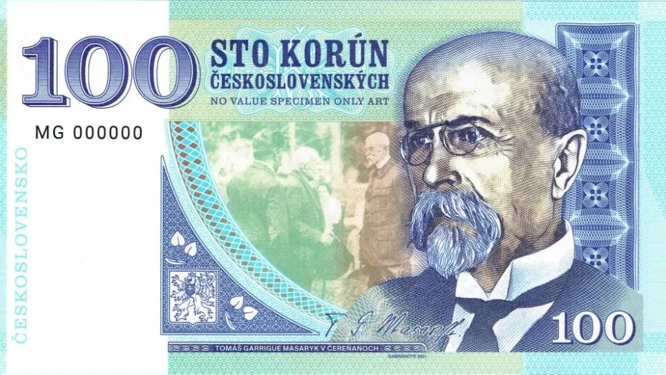 GÁBRIŠOVKA - 100 KORÚN ČESKOSLOVENSKÝCH (séria MG000000)
