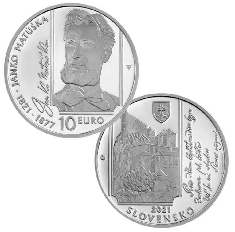 10 EURO – JANKO MATÚŠKA PROOF | SLOVENSKO 2021