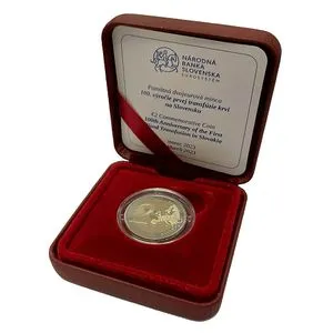 2€ PROOF – 2023 – Prvá transfúzia krvi na Slovensku – 100.výročie