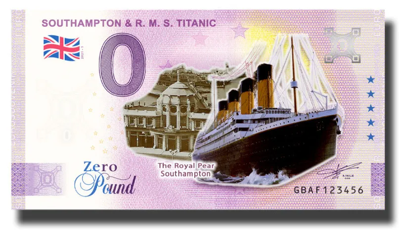 0-pound-souvenir-banknote-southampton-rms-titanic-colour-united-kingdom-gbaf-2021-1 SOUTHAMPTON & R.M.S. TITANIC 2021-1 (FAREBNÁ)
