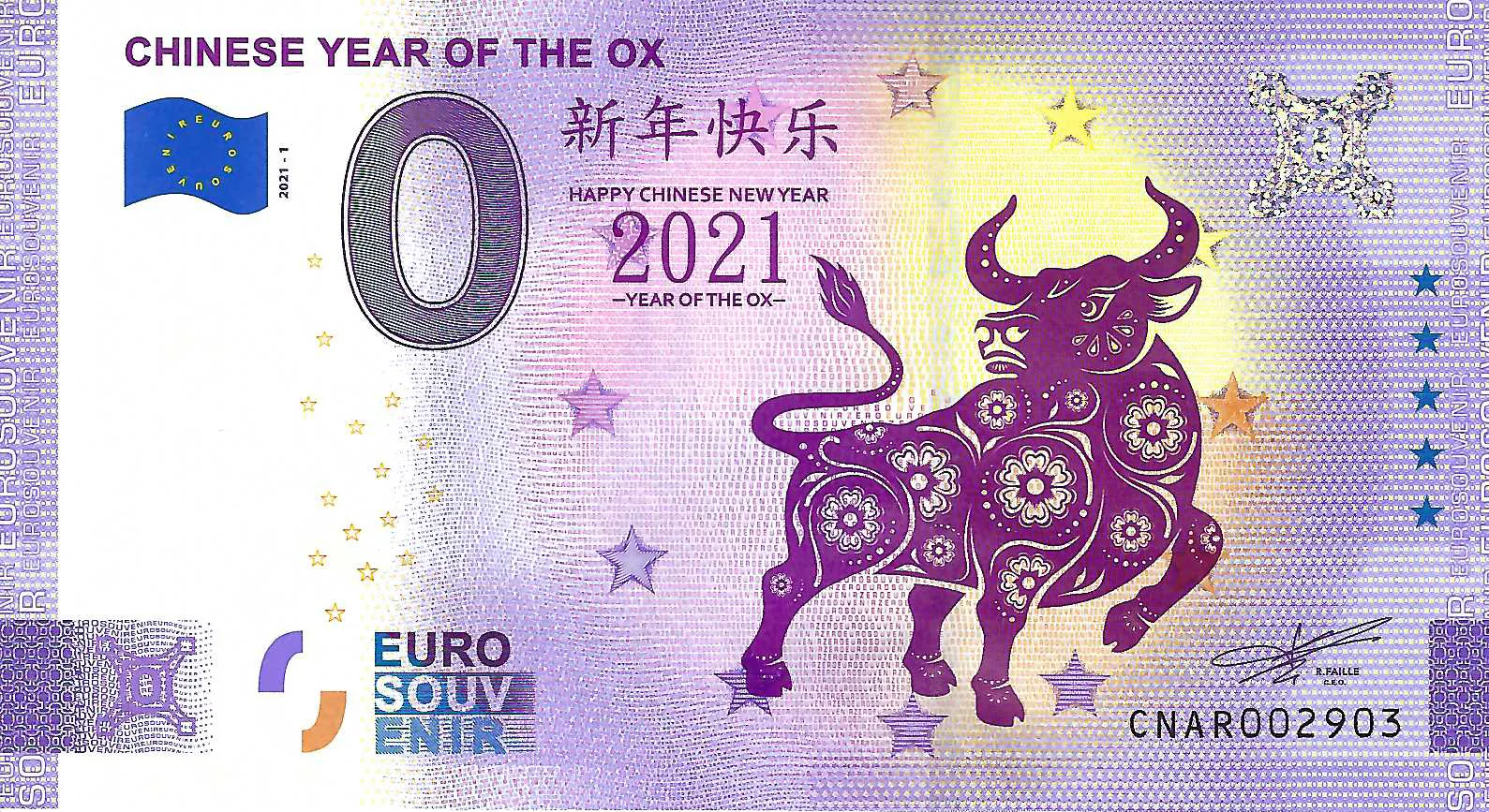 Chinese-Year-of-the-Ox-2021-1-0-euro-souvenir-banknotes CHINESE YEAR OF THE OX 2021-1