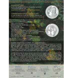 PAMÄTNÝ LIST 10 € / 2024 – JOZEF DEKRET MATEJOVIE