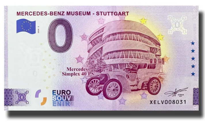 0-euro-souvenir-banknote-mercedes-benz-museum-stuttgart-germany-xelv-2024-2 MERCEDES-BENZ MUSEUM – STUTTGART 2024-2
