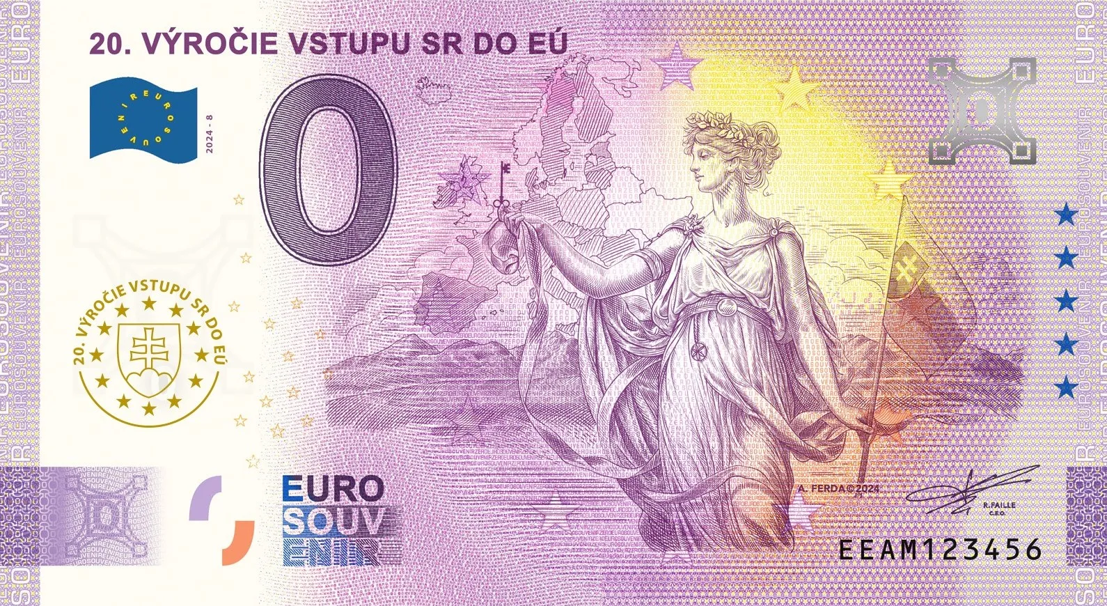 EEAM2024-8GI 20. VÝROČIE VSTUPU SR DO EÚ 2024-8 so zlatou prítlačou