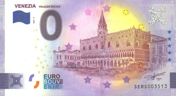 Venezia-2022-2-Palazzo-Ducale-0-euro-souvenir-banknotes-italy-600x327 VENEZIA 2022-2 (PALAZZO DUCALE)